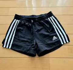 adidas アディダス ショートパンツ 130 黒 ブラック 短パン ズボン