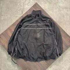 8LA1 トラックジャケット　ライン　2XL ブラック　古着usedのサムネイル