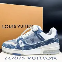 美品✨ 24年製 現行 ルイヴィトン LVトレイナー デニム モノグラム メンズ