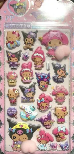 ぷっくりシールボンボンサンリオマイメロクロミキティ日焼けおしり