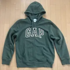 古着 GAP オリーブグリーン フルジップパーカー M