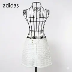 adidas アディダス キルティングスカート ホワイト ゴルフウェア