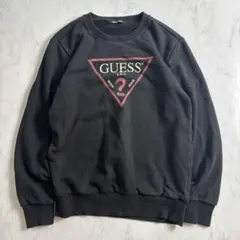 GUESS ゲス　ロゴデザイン ブラック トレーナー　プルオーバー