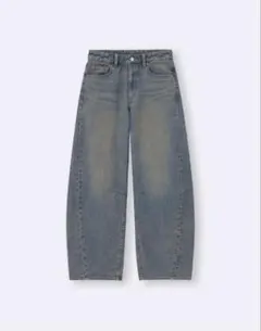 バレルレッグジーンズ gu Sサイズブルー