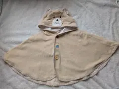 クマのフード付きポンチョ 95cm以下用