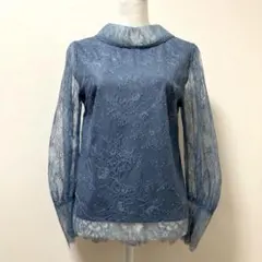 Maglie マーリエ　ブラウス　レース　水色　デザイン　夏　大人　上品のサムネイル