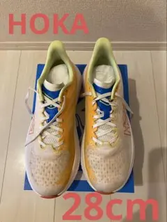HOKA Mach 6 ホワイト×ライム 25cm ホカ マッハ6 試し履きのみ 2025年