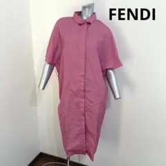 FENDI フェンディ　ロングシャツワンピース　ピンクのサムネイル