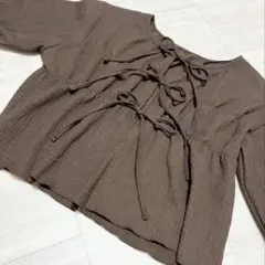 Helm フロントリボン 2way ブラウス ブラウン