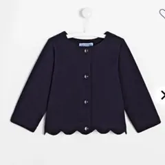 jacadi スカラップ　カーディガン 18M 81cmネイビー 紺