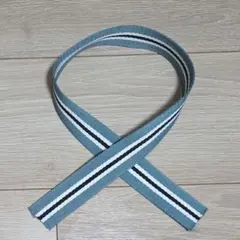 ブルー系 ストライプ柄 布リボン60cm