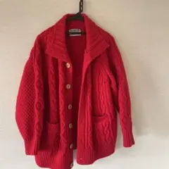 Freak's Store レッドケーブルニットカーディガン