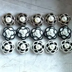 薔薇♡カメリアパーツ♡デコパーツ♡15個セット♡