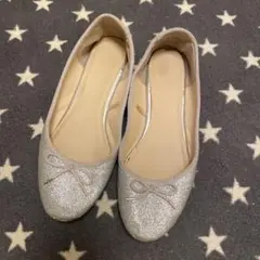 シルバー✴︎グリッターバレエシューズ sizeM