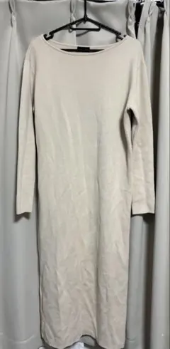 apart by lowrys ベージュ ロングニットワンピース