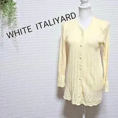 WHITE ITARIYARD チュニック カーディガン 花柄ボタン イエロー