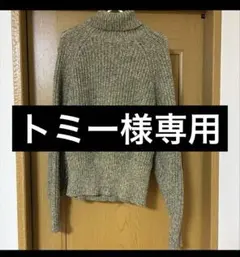 UNIQLO タートルネックニット ベージュ ブラウン ローゲージ セーター