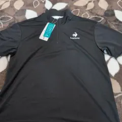 le coq sportif ジップアップポロシャツ 黒