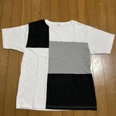 WEGO Ｔシャツ ホワイト×ブラック×グレー　メンズＬサイズ