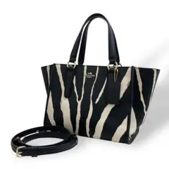 【レア】COACH コーチ ショルダーバッグ ハンドバッグ 2WAY ゼブラ柄