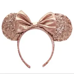 ローズゴールド ミッキー耳カチューシャ