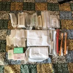 衛生用品セット アメニティグッズボディタオル・歯ブラシ・石鹸色々