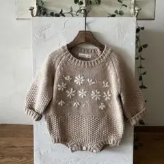 【美品】the lala 韓国子供服　ニットロンパース　sサイズ