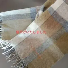 LANCEL チェック柄 カシミヤマフラーのサムネイル