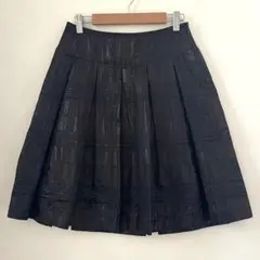 ⭐️【美品】エムプルミエブラック　プリーツスカート ひざ丈　ダークブラウン　36のサムネイル
