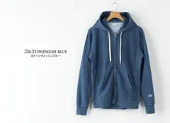 Champion Reverse Weave パーカー ストーンウォッシュブルー
