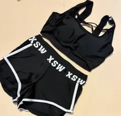 メッシュTシャツ付きブラック セパレート水着 Mサイズ