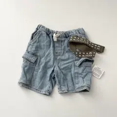 【美品】　ZARA デニムパンツ　ベルト　２点セット