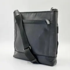 良品 COACH メンズ ショルダーバッグ レザー 黒 バイカラー F71842 