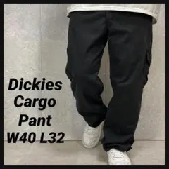 ディッキーズ ブラックカーゴパンツ チノパン 古着 W40 L32