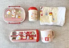ミキハウス　お弁当箱　お箸セット　コップ　うさこ