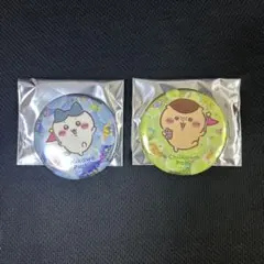 ちいかわパーク　トレーディングホログラム缶バッジ　ハチワレ くりまんじゅう