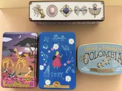 【空き缶】　チョコ・クッキー缶　おまとめ4缶