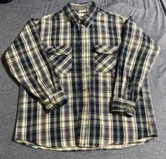 90s 希少　FIELD&STREAM ヘビネル 青白灰　ヘビーネルシャツ