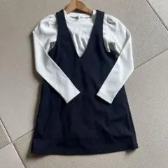 GU 女の子　ジャンバースカート　長袖カットソー　セット　140