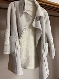ホワイト シープスキン ムートンコート