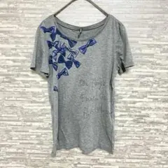 エスピエ ✨リボン柄 グレー半袖Tシャツ トップス カットソー　ガーリー　部屋着