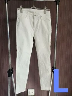 ⭐アズールbyマウジー⭐ホワイト スキニーデニム　Lサイズ