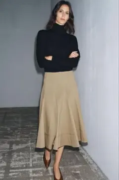 ZARA ZW COLLECTION トレンチコート風ミディ丈スカート