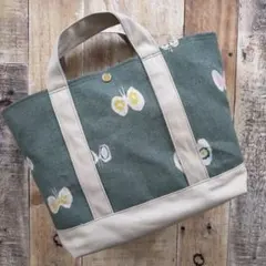 ミナペルホネン　ミニトートバッグ５　サブバック　帆布　ランチバック　ハンドメイド