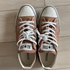 コンバースALL STAR ブラウンキャンバス スニーカー24センチ
