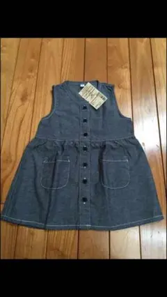 無印 ノースリー ワンピ 80 チュニック ネイビー オックス 新品 タグ