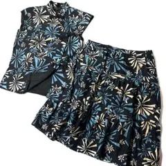 【美品】マークジェイコブス　総柄ブラウス　スカート　セットアップ　シルク100%