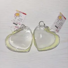 【新品/未使用】Seria 推しサポ 推し活ポーチ ハート イエロー 2個セット