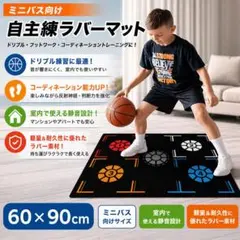 2850 バスケ トレーニング マット ラバー ミニバス 室内 静音 ドリブルのサムネイル