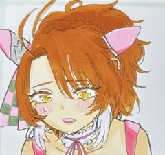 ウマ娘 ダンツフレーム 手描きイラスト 色紙 アナログイラスト - メルカリ